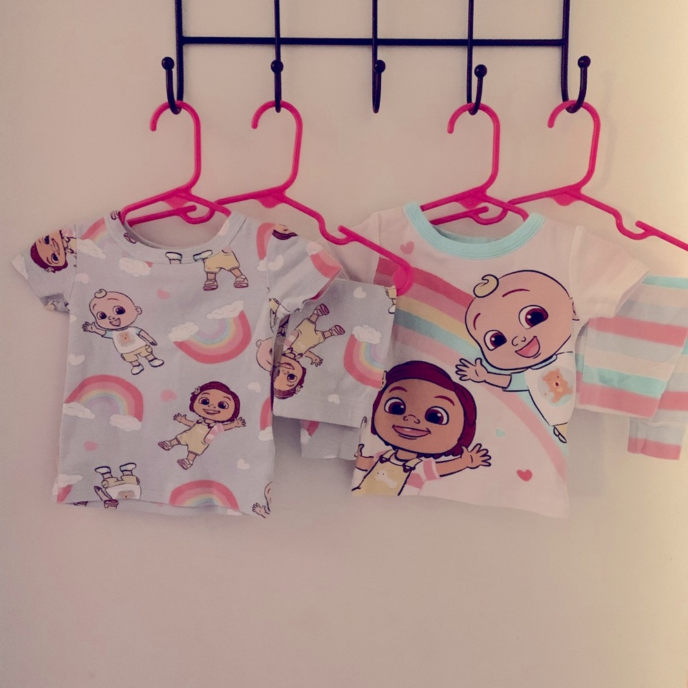 Cocomelon pj sets tops and bottoms x2
